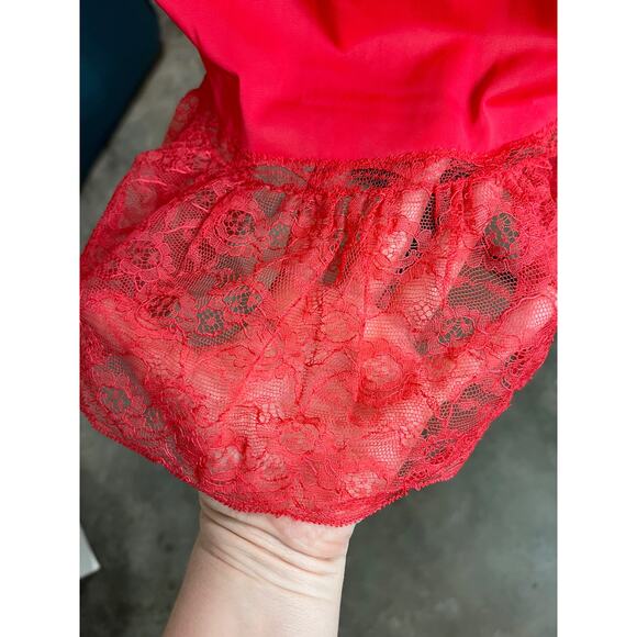 slip dress full slip red 1950s - Picture 2 of 11